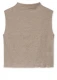 BLUSBAR box vest for women in pure merino wool - Sand Melange