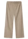 BLUSBAR wide trousers for women in pure merino wool - Sand Melange