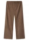 BLUSBAR wide trousers for women in pure merino wool - Camel Melange