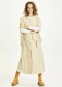 BLUSBAR A-LINE long skirt for women in pure merino wool - Almond