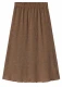 BLUSBAR A-LINE long skirt for women in pure merino wool - Camel Melange