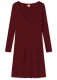 BLUSBAR ASYMMETRICAL dress for women in pure merino wool - Brick