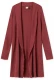 BLUSBAR Long Cardigan for women in pure merino wool - Earth Red