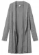 BLUSBAR Long Cardigan for women in pure merino wool - Gray melange