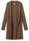 BLUSBAR Long Cardigan for women in pure merino wool - Camel Melange