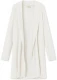 Cardigan BLUSBAR lungo da donna in pura lana merinos - Bianco Naturale