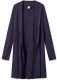 BLUSBAR Long Cardigan for women in pure merino wool - Melange Plum