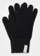Anita woman's gloves in regenerated cashmere - Black