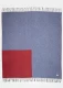 Clint double face fleece throw in regenerated cotton 140x180 cm - blue/red