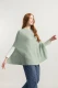 Anna poncho for women in regenerated cashmere - Light green