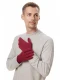 UNI gloves for women in pure Alpaca wool - Red melange