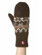 NATURA unisex mittens gloves in undyed pure Alpaca wool - Natural Brown