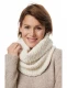 BIESEN women's ring scarf in pure Alpaca wool 32x180cm - Natural white