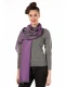 TWO-TONE women's scarf in Alpaca and Silk 48x200cm - Purple