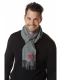 UNI MELANGE scarf in pure Alpaca wool fabric 42x176 cm - Gray melange