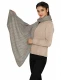 SUAVE stole and travel blanket in pure Alpaca wool 80x170cm - Silver Mar