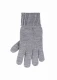 Knitted gloves for women in pure merino wool - Gray melange