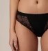 Briefs with lace in beech vegetable fiber - Black