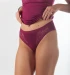 Briefs with lace in beech vegetable fiber - Ruby red