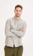 LARCH Men's Striped Shirt in 100% Organic Linen - Khaki