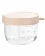 Graduated Glass Container with Hermetic Cap 150 ml for baby food - Pink