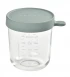 Graduated Glass Container with Hermetic Cap 150 ml for baby food - Eucalipto