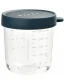 Graduated Glass Container with Hermetic Cap 150 ml for baby food - Navy Blue