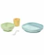 Complete Set for Weaning Jelly with Suction Cup - 4 pieces - Silicone - Yellow