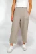 Anja women's bubble trousers in pure linen - Sand