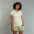 Miriam women's short pajamas in 100% Organic Cotton - Pistachio