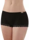 Hipster brief Earth with lace in organic cotton Comazo - Black