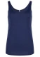 Women's tank top in silk and organic cotton - Navy Blue