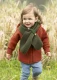 Organic wool fleece children's scarf - Green