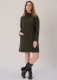 Women's Faro dress in organic cotton fleece - Dark green