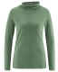Women's high neck shirt in hemp and organic cotton - Green