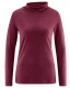 Women's high neck shirt in hemp and organic cotton - Grape/Burgundy