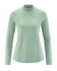 Turtleneck shirt for women in hemp and organic cotton - Mint