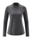 Turtleneck shirt for women in hemp and organic cotton - Anthracite