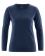 Basic shirt for women in hemp and organic cotton - Navy Blue
