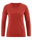 Basic shirt for women in hemp and organic cotton - Orange