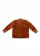 Baby jacket in organic cotton velour - Caramel