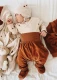 Pantaloni per neonati in ciniglia di cotone biologico - Caramel