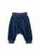 Pantaloni per neonati in ciniglia di cotone biologico - Navy Blue