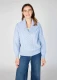 Aster Shawl Collar Oversized Sweater in pure natural wool - Ice blue