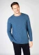 Cosan Crew Neck Sweater in pure natural wool - Blue