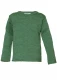 Twist sweater for girls in pure organic merino wool - Sage green
