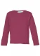 Twist sweater for girls in pure organic merino wool - Mauve