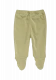 Retro ribbed gaiters for babies in pure organic cotton - Sage green