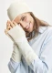 BLUSBAR fingerless gloves for women in pure merino wool - Natural white