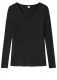 Women's draped BLUSBAR sweater in pure merino wool - Black